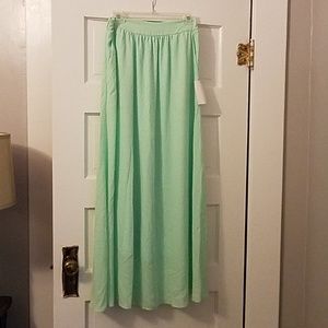 Mint Green Maxi Skirt